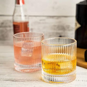 Ribbed Clear Glass Old-Fashioned Tumbler