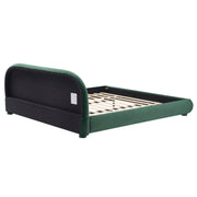 Curved Velvet Upholstered Bed Frame