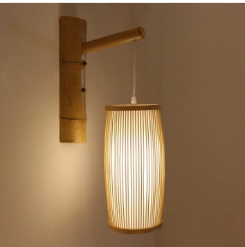 Woven Bamboo Wall Sconce Lamp