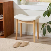 Upholstered Saddle-Seat Vanity Stool (view 2) | Roost & Roam