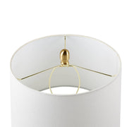 Faceted Green Glass Table Lamp