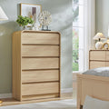 Natural Oakgrain Five-Drawer Vertical Dresser