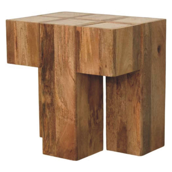 Mango Wood Block Side Table