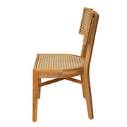 Acacia Wood Wicker Outdoor Dining Chair Set