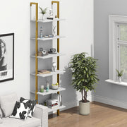 Marble-Print Six-Tier Ladder Bookcase – book case (view 8) | Roost & Roam