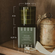 Fraser Fir Soy Candle, Olive Glass Jar, 12 oz