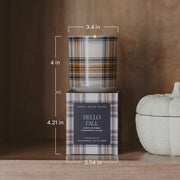 Amber Glass Fall Leaves Soy Candle, 12 oz