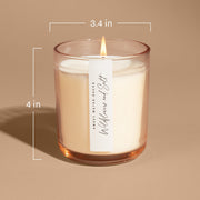 Hello Fall Soy Candle, Tinted Beige Glass Jar, 12 oz