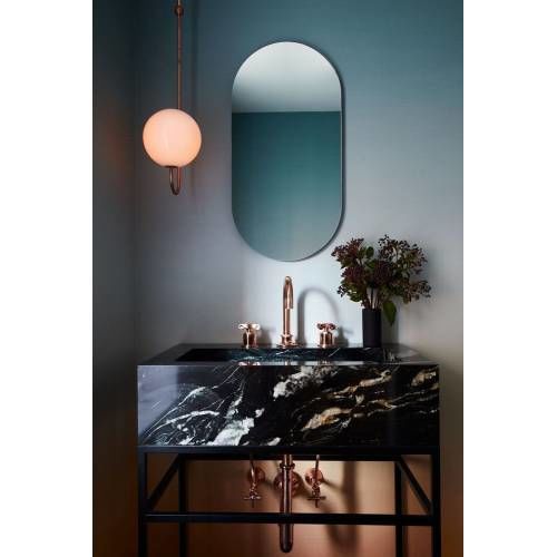 Frameless Capsule Wall Mirror