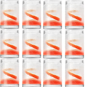 Ribbed Clear Glass Highball Tumblers