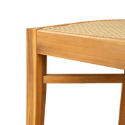 Acacia Wood Wicker Outdoor Dining Chair Set