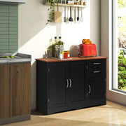 Oak-Top Black Buffet Credenza (view 2) | Roost & Roam