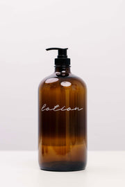 Amber Glass Pump Dispenser