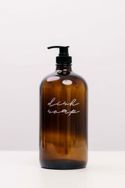 Amber Glass Pump Dispenser