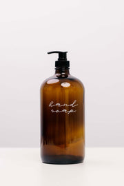 Amber Glass Pump Dispenser