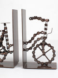 Repurposed Iron Chain Bicycle Bookends
