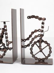 Repurposed Iron Chain Bicycle Bookends