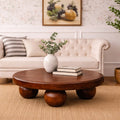Round Mango Wood Bola Coffee Table