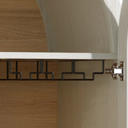 Arched Glass-Door Bar Cabinet