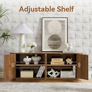 Fluted Walnut-Finish Sideboard Cabinet – buffet (view 6) | Roost & Roam