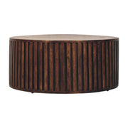Slatted Round Mango Wood Coffee Table