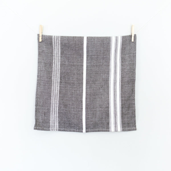 Hand-Spun Striped Cotton Napkin Set