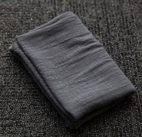 Close-up of linen-blend canvas texture detail — Cotton-Linen Woven Tea Towel