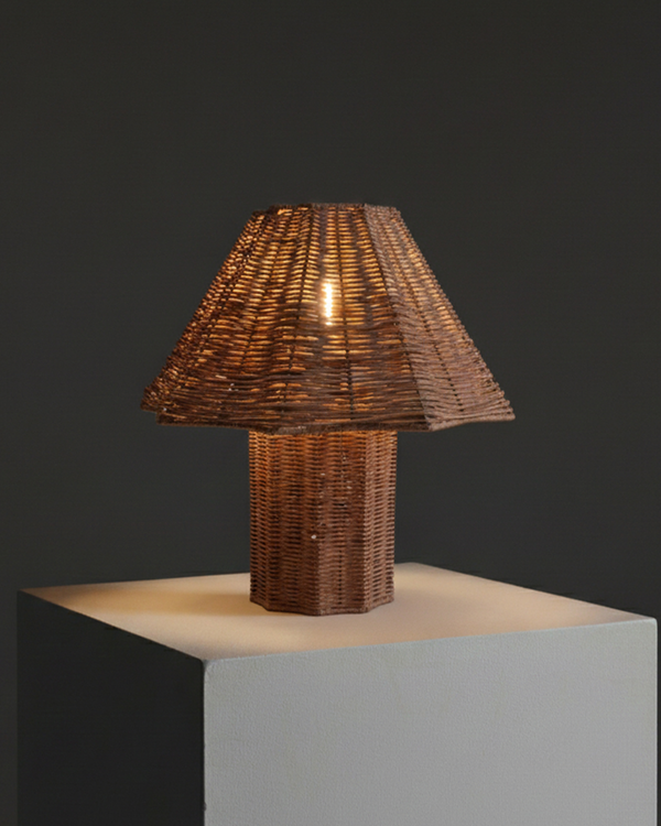 Woven Rattan Table Lamp