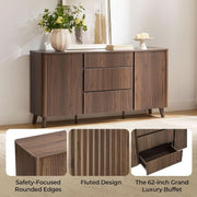 Reeded Wood-Grain Buffet Sideboard – buffet (view 5) | Roost & Roam