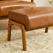 Faux Leather Padded Ottoman Footrest – ottoman (view 8) | Roost & Roam