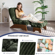 Corded Fabric Reclining Accent Chair Set (view 6) | Roost & Roam