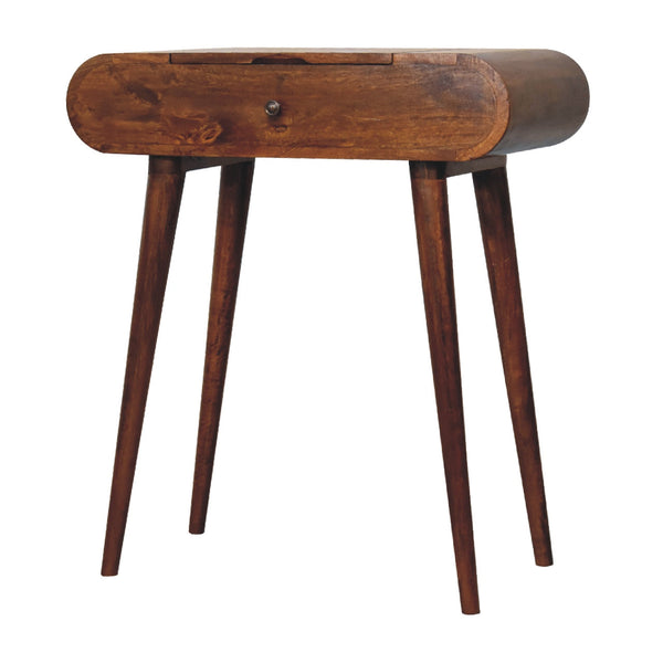 Chestnut Mango Wood Fold-Top Vanity Table