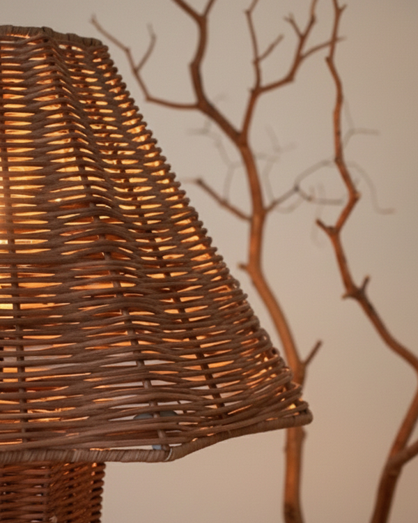 Woven Rattan Table Lamp