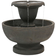 Two-Tier Polyresin Outdoor Fountain
