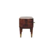 Curved Mango Wood Media Console