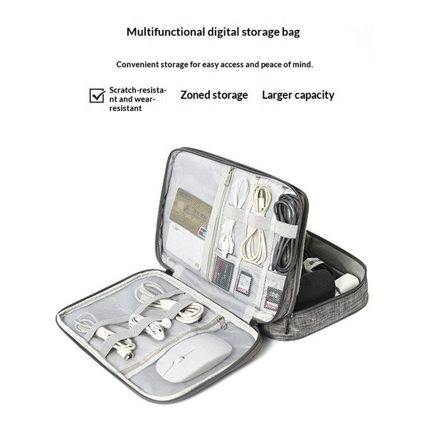 Layered Cable Travel Organizer Bag