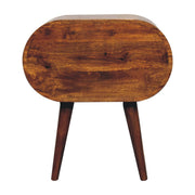 Chestnut Oval Mango Wood Nightstand