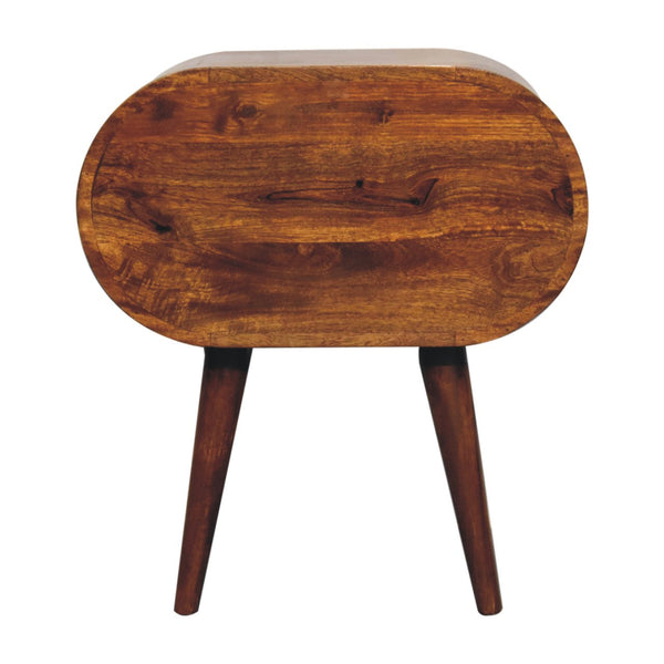 Chestnut Oval Mango Wood Nightstand