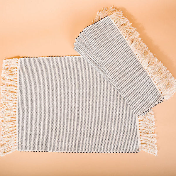 Fringed Organic Cotton Placemat Set