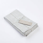 Grey Striped Cotton Napkin Set