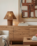 Woven Rattan Table Lamp