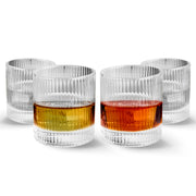 Ribbed Clear Glass Old-Fashioned Tumbler
