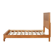 Reeded Wood Platform Bed Frame