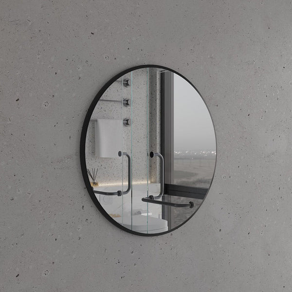 Slim Frame Round Wall Mirror