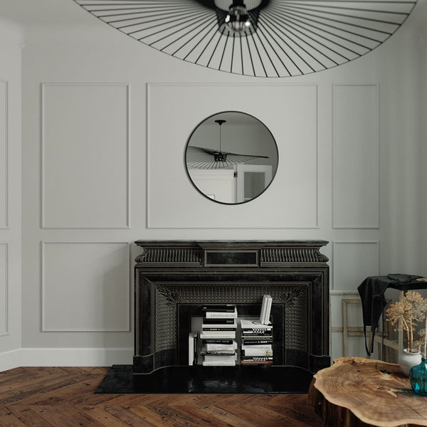 Slim Frame Round Wall Mirror