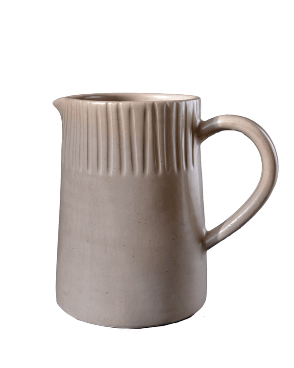 Ridged Ceramic Pitcher