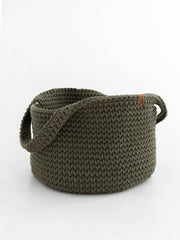 Chunky Crochet Round Storage Basket
