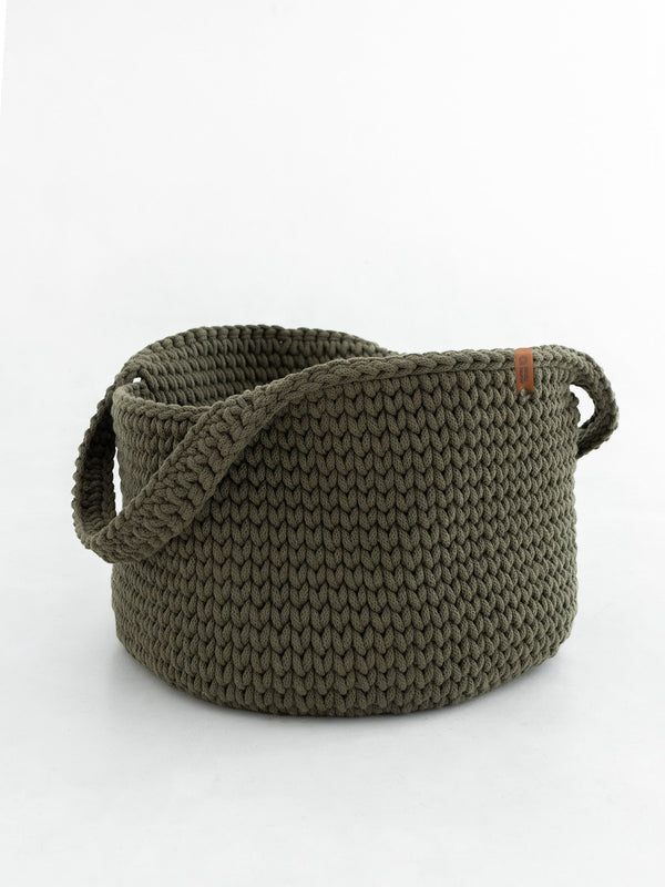 Chunky Crochet Round Storage Basket