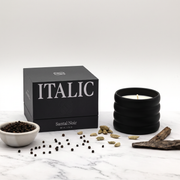 Ridged Ceramic Soy Candle
