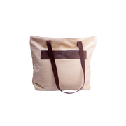 Canvas and Leather Tote Bag